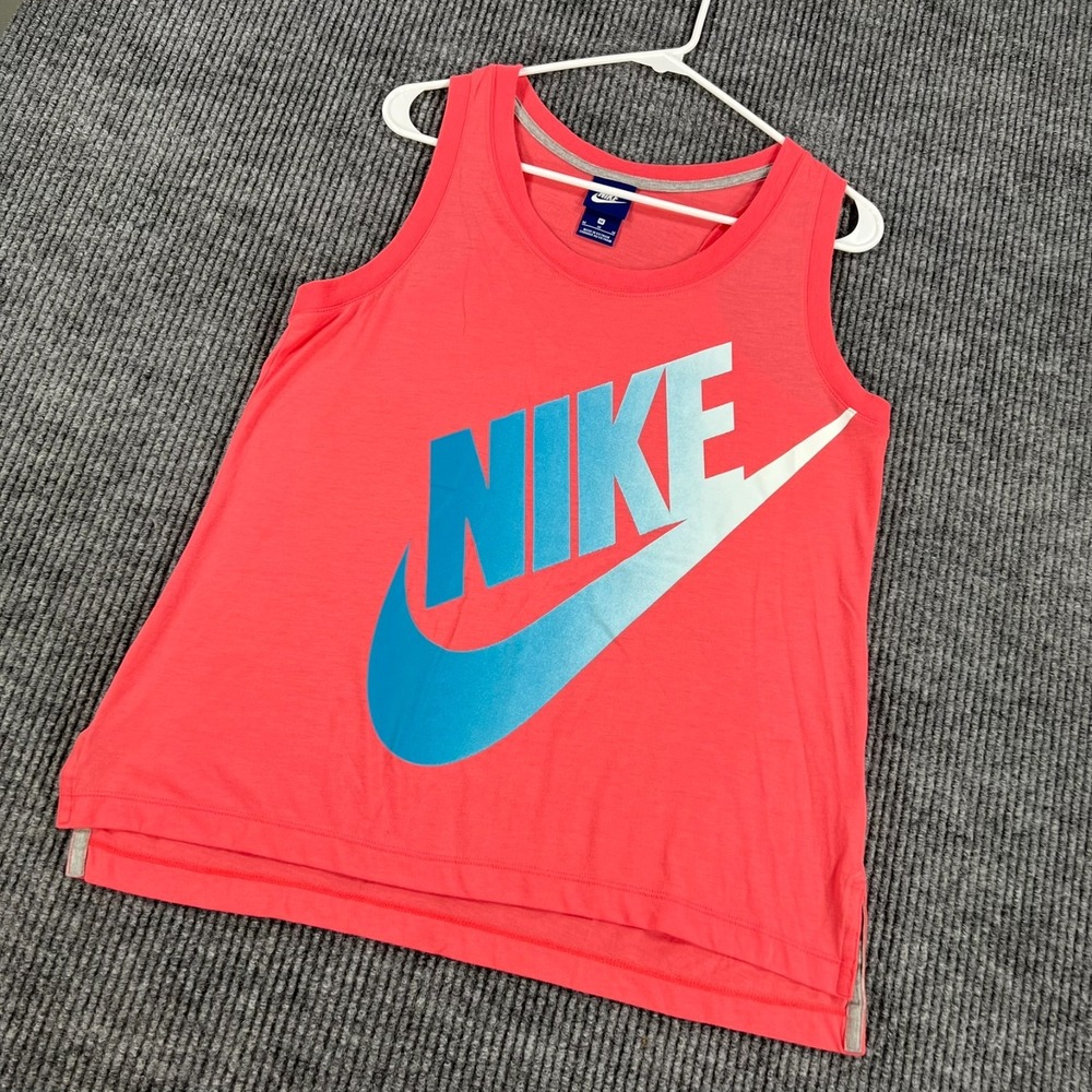 Nike Tank Top Shirt Womens Medium Pink Sleeveless Workout Casual Active